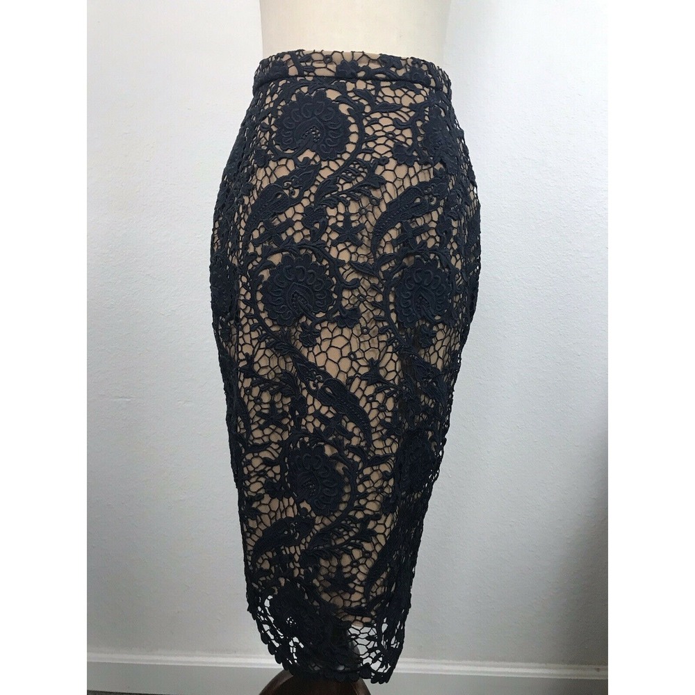 Ministry of Style Pencil Skirt Women 4 Lace Dark Romance Coquette Corpcore NWT